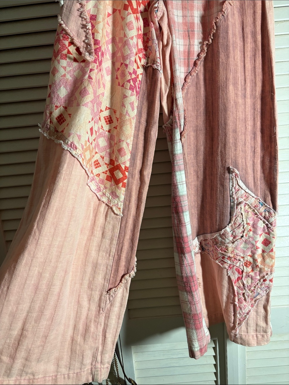 Pink Patchwork Maxi Pants-Boho Style No further Discounts - Picture 2 of 10